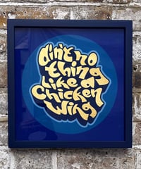 Image 4 of Ain't No Thing Like a Chicken Wing  - 23 Carat Gold Gilded Glass Wall Art