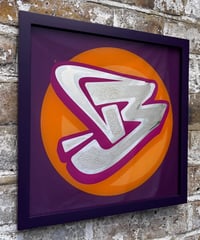Image 6 of B  - Letter - Framed Reverse Painted and Silver Gilded Glass