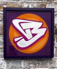 Image 5 of B  - Letter - Framed Reverse Painted and Silver Gilded Glass