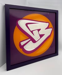 Image 4 of B  - Letter - Framed Reverse Painted and Silver Gilded Glass