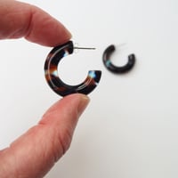 Image 5 of *SALE* Coral Round Hoop Earrings