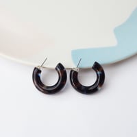 Image 1 of *SALE* Coral Round Hoop Earrings