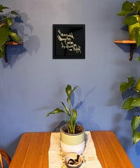 Image 3 of In a world where you can be anything be an artist - Framed Reverse Painted and Gold Gilded Glass
