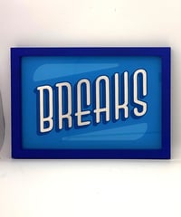 Image 10 of Beats, Breaks, Soul, Funk - Set of 4 or Individual -18 Carat Gold Gilded Glass Wall Art