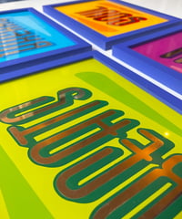 Image 13 of Beats, Breaks, Soul, Funk - Set of 4 or Individual - Framed Reverse Painted and Gold Gilded Glass