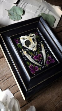 Image 2 of Dragon Skull and Floral Wall Frame
