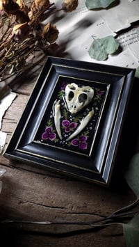 Image 4 of Dragon Skull and Floral Wall Frame
