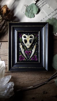 Image 1 of Dragon Skull and Floral Wall Frame