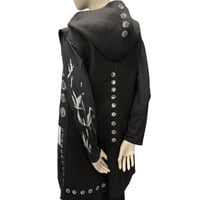 Image 7 of LARGE HOODED JACKET in boiled wool