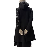Image 3 of LARGE HOODED JACKET in boiled wool