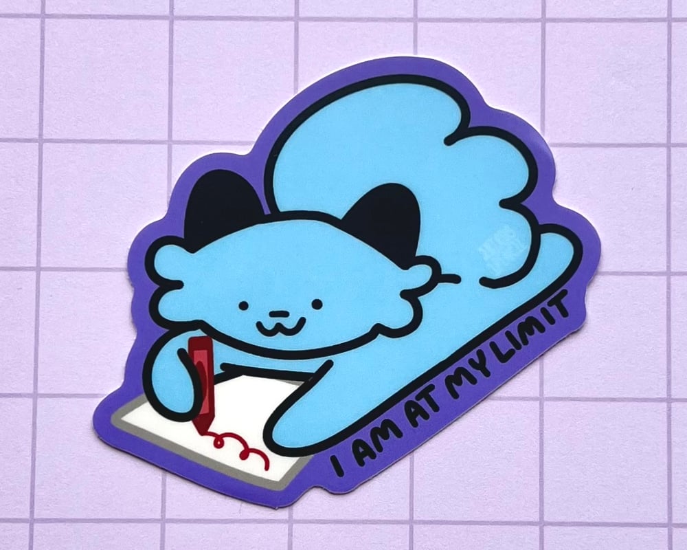 Image of At my limit Bembo vinyl sticker