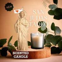 Image 1 of San Judas Tadeo Blessing Candle – Organic Soy Wax for Faith & Devotion