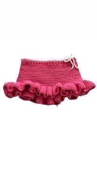 Image 1 of Crochet Ruffled Mini-Skirt