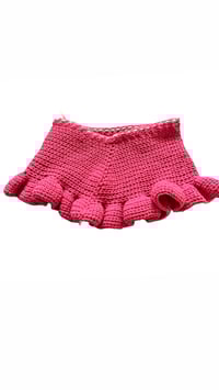 Image 2 of Crochet Ruffled Mini-Skirt