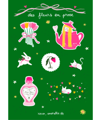 Image 3 of Stickers des fleurs en prose