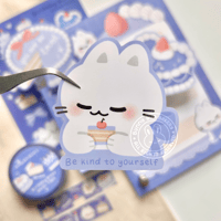Image 6 of Birthday Blues | Stationery Set Birthday Gift | Sticker Sheet Washi Tape Cake Cute