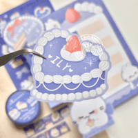 Image 7 of Birthday Blues | Stationery Set Birthday Gift | Sticker Sheet Washi Tape Cake Cute