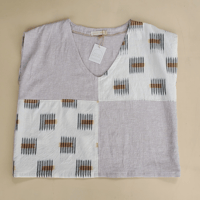Image 1 of Ikat 4-Patch Shell Top
