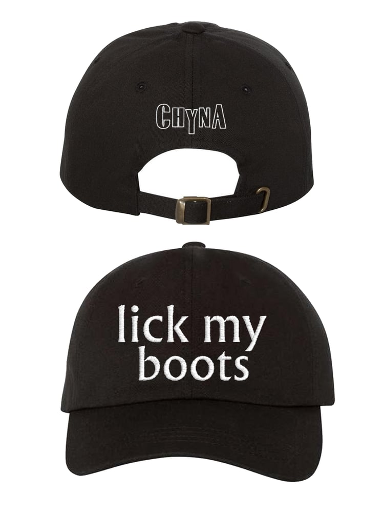 Image of LICK MY BOOTS - EMBROIDERED HAT (LIMITED!)