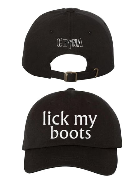 Image of LICK MY BOOTS - EMBROIDERED HAT (LIMITED!)