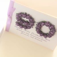 Image 2 of Handmade Grandmother Birthday Card. Grandma, Nanna, Nanny Card. 60th 70th 75th 80th 90th 100th.
