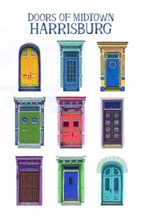 Image 2 of Doors of Midtown Harrisburg Print