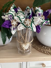Memory Flowers created for a client using a very special Polo Shirt
