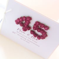 Image 4 of Handmade 45th Wedding Anniversary Card. Personalised Sapphire Anniversary Card for Mum and Dad. 