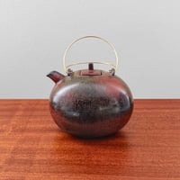 Image 1 of Gösta Grähs Rörstrand Brown Stoneware Teapot