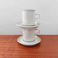 Image 2 of Arabia Finland Fennica Coffee Cups with Saucers
