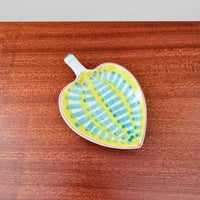 Image 1 of Stig Lindberg Gustavsberg Faience Small Decorative Leaf Dish