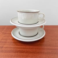 Image 2 of Arabia Finland Fennica Tea Cups with Saucers