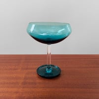 Image 1 of Nanny Still Harlekiini Turquoise Glass Dessert Bowl