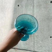 Image 2 of Nanny Still Harlekiini Turquoise Glass Dessert Bowl