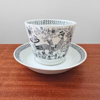 Image 2 of Arabia Finland Emilia Large Cocoa Cup with Saucer