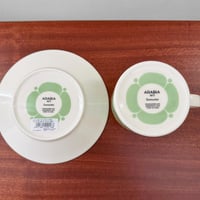 Image 4 of Arabia Finland Sunnuntai Green Tea Cup with Saucer