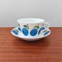 Image 1 of Gustavsberg Prunus Tea Cup with Saucer