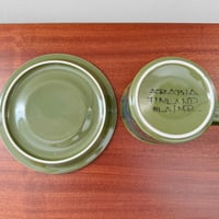 Image 4 of Arabia Finland Hilkka-Liisa Ahola Large Green Mug with Saucer