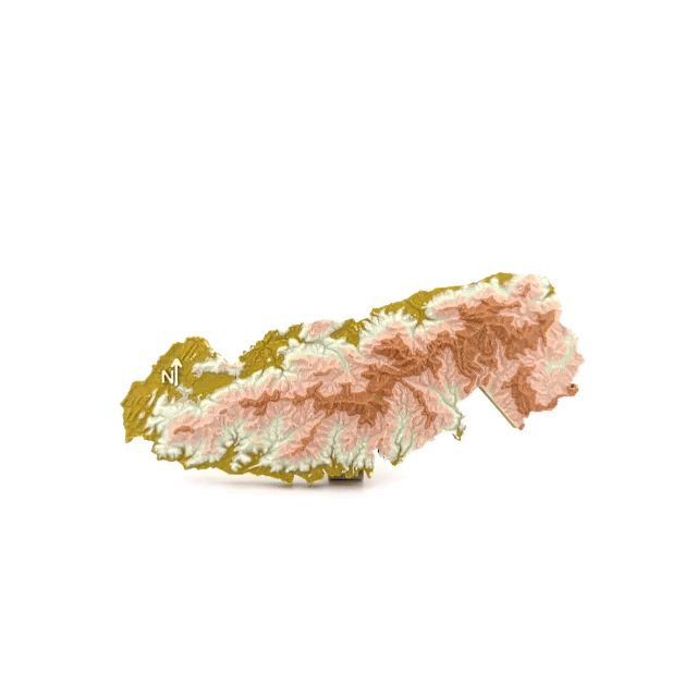Image 2 of Great Smoky Mountains National Park 3D Topography Map