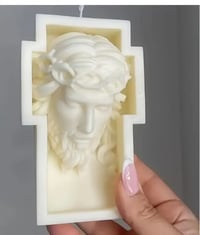Image 3 of Jesus Christ Cross Candle – Handcrafted Soy Wax for Faith & Devotion