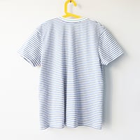 Image 3 of rainbow stripe bikes courtneycourtney adult size m/l medium large vneck short sleeve tee tshirt top