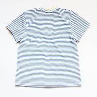 Image 5 of rainbow stripe bikes courtneycourtney adult size m/l medium large vneck short sleeve tee tshirt top