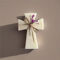 Image 3 of Blessing Cross Candle – Handcrafted Soy Wax for Religious Ceremonies & Favors