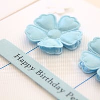 Image 4 of Birthday Card for Her. Personalised Birthday Card. Blue. 