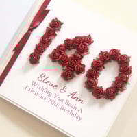 Image 1 of Joint 70th Birthday Card. Couple 70th Card. Birthday Card for Couple. 140 Years Old Card.