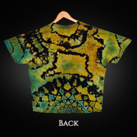 Image 2 of Ice Dyed Green Mandala Tie Dye Adult (2XL) Unisex T-shirt