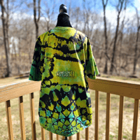 Image 6 of Ice Dyed Green Mandala Tie Dye Adult (2XL) Unisex T-shirt