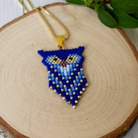 Image 4 of Blue Owl Necklace