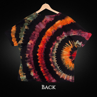 Image 2 of Reverse Tie Dye Rainbow Adult (2XL) V-Neck T-shirt