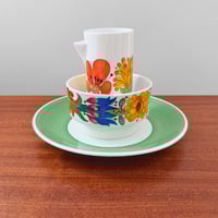 Image 2 of Gustavsberg Tahiti Sugar Bowl, Creamer and Plate